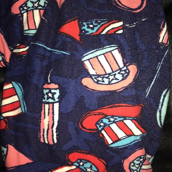 LuLaRoe Americana Leggings One Size - Picture 4 of 5